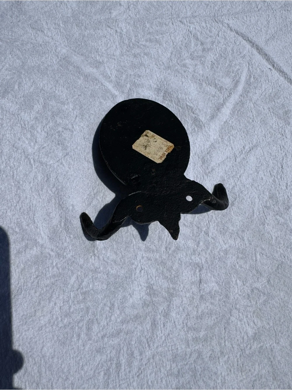 Vintage Cast Iron Colonil Fireman Double Wall Hook